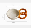 Ceramic Sauce Dish (Pretzel)