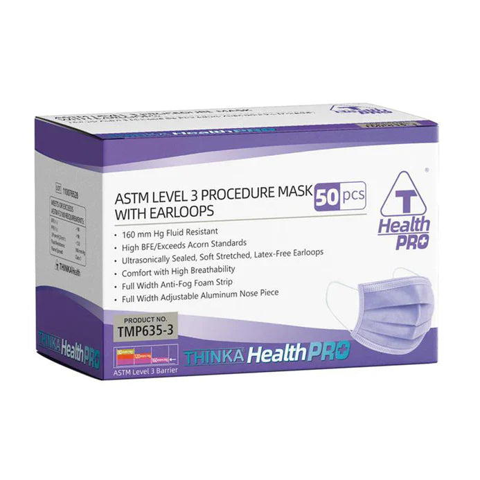 ASTM LEVEL 3 PROCEDURE MASK WITH EARLOOPS (50 Pcs) Medical Mask ASTM