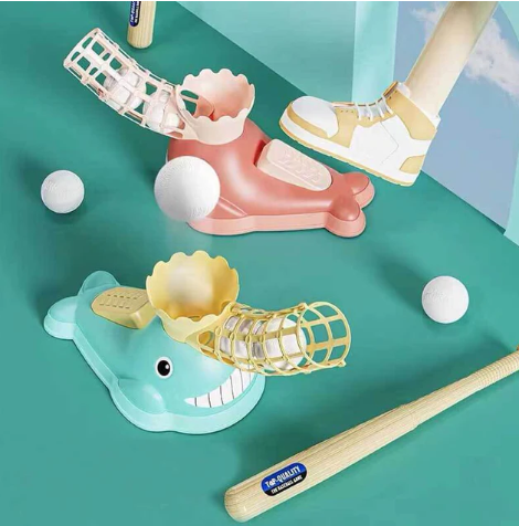 Whale Baseball Launcher Toy (Blue)