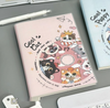 A5 Notebook (bow ribbon & cats)