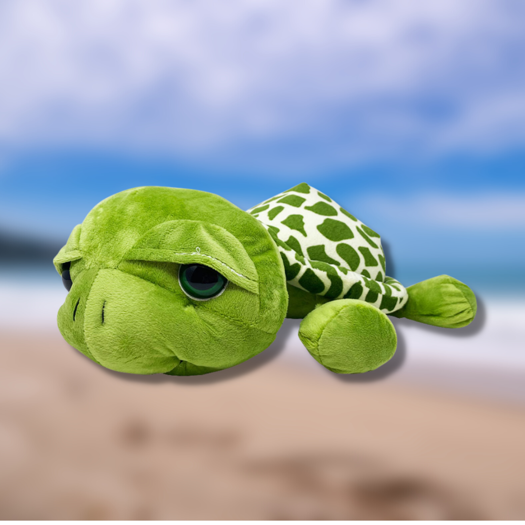 Green soft toy sales